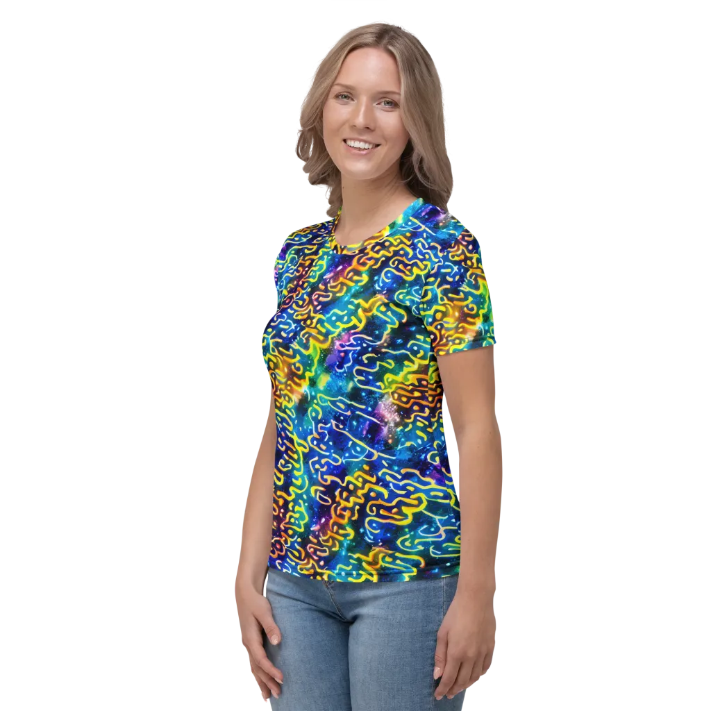 Astral Ampersand on Women's Crew Neck T-Shirt — Left