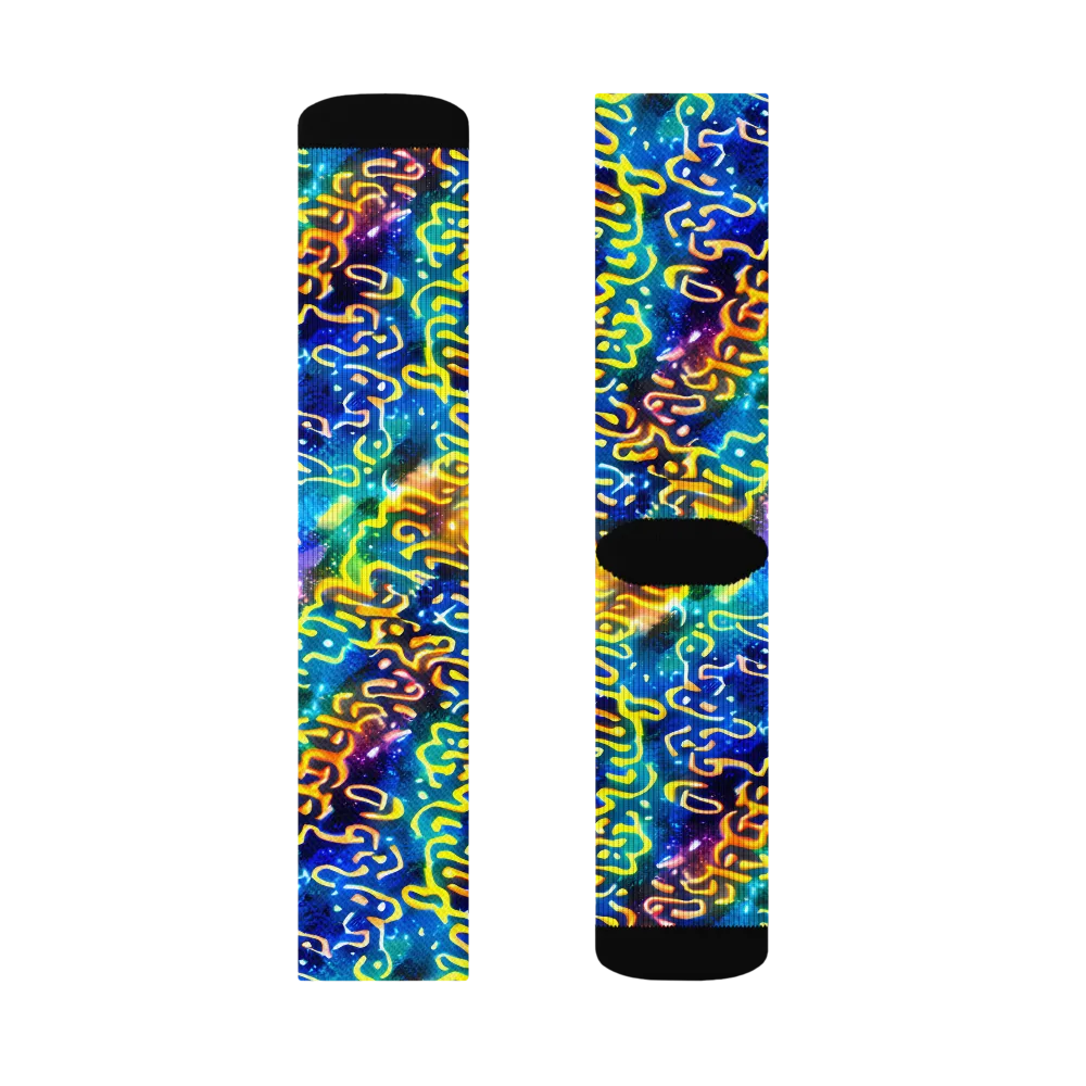 Astral Ampersand on Socks — Left Sock