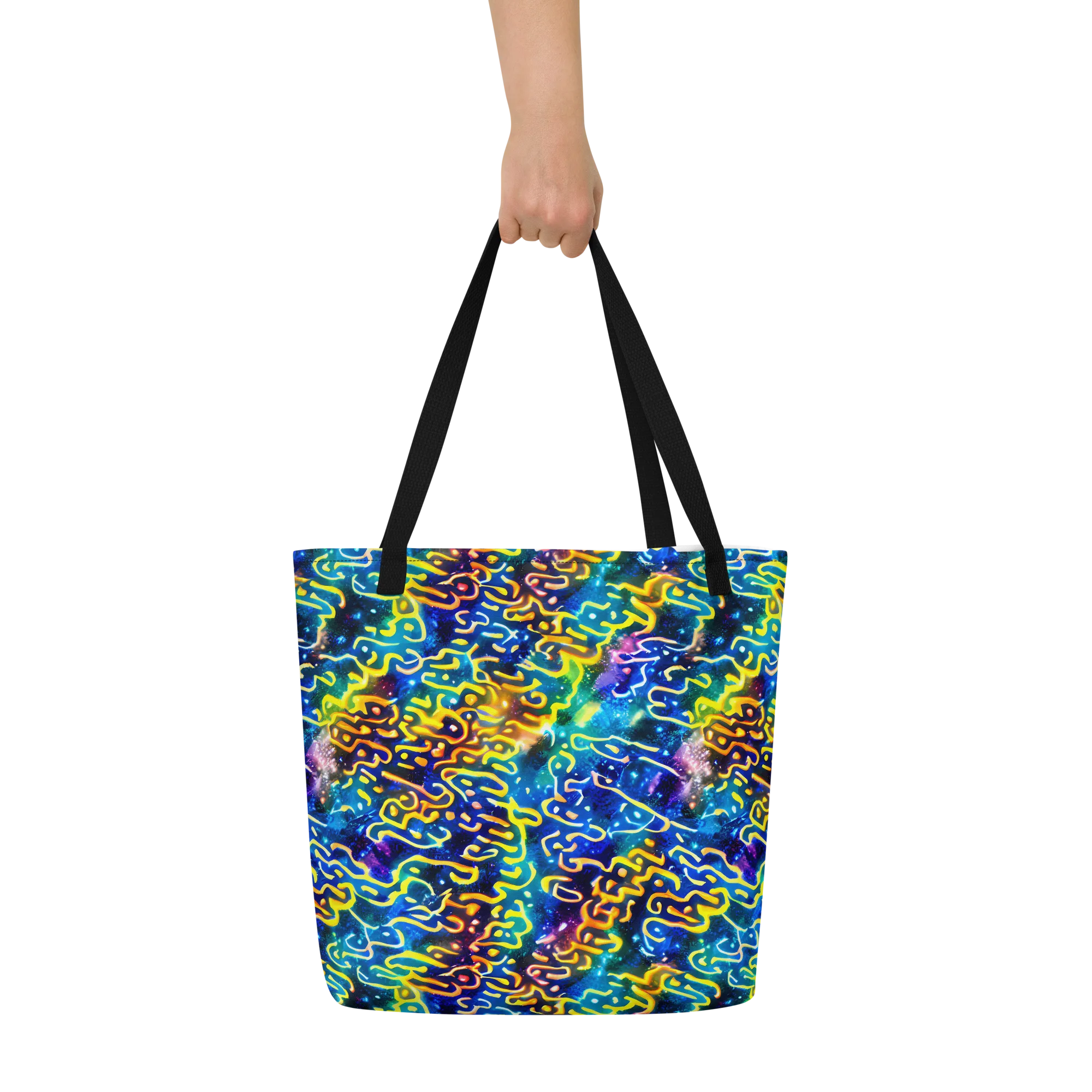 Astral Ampersand on Large Tote Bag W/ Pocket — Front