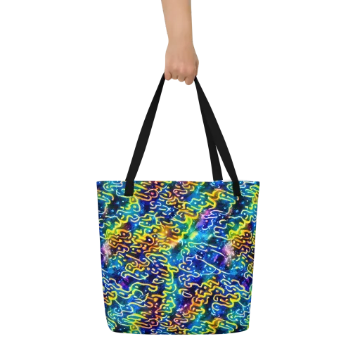 Astral Ampersand on a Large Tote Bag W/ Pocket