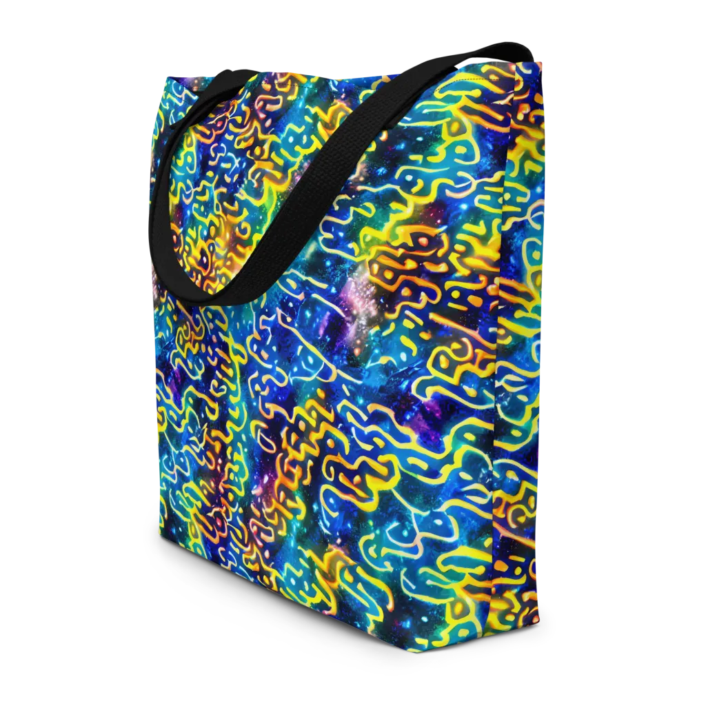Astral Ampersand on Large Tote Bag W/ Pocket — Front