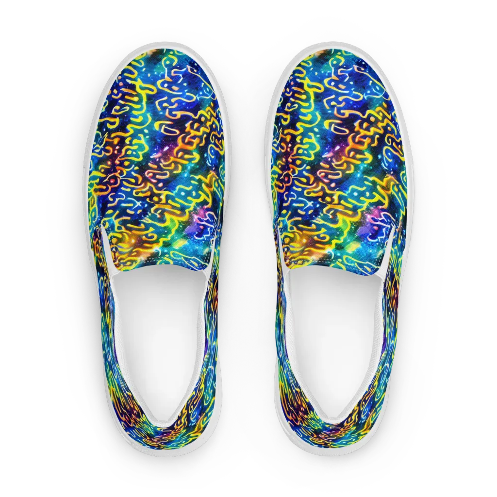 Astral Ampersand on Women's Slip-On Canvas Shoes — Front