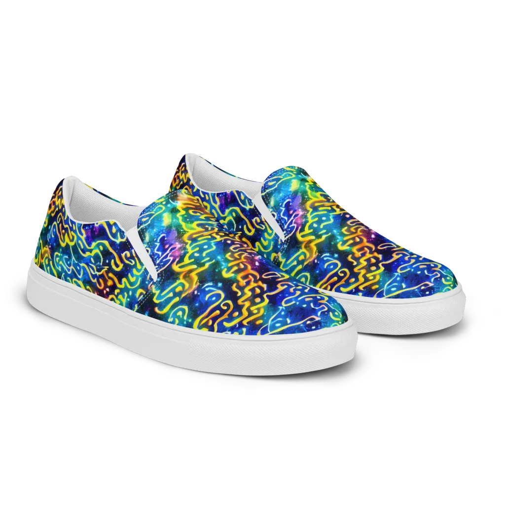 Astral Ampersand on Women's Slip-On Canvas Shoes — Right Front