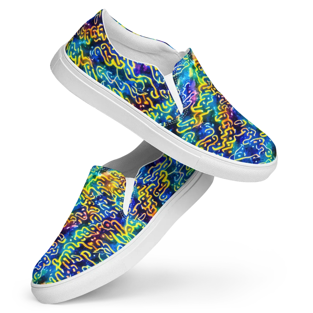 Astral Ampersand on Women's Slip-On Canvas Shoes — Front