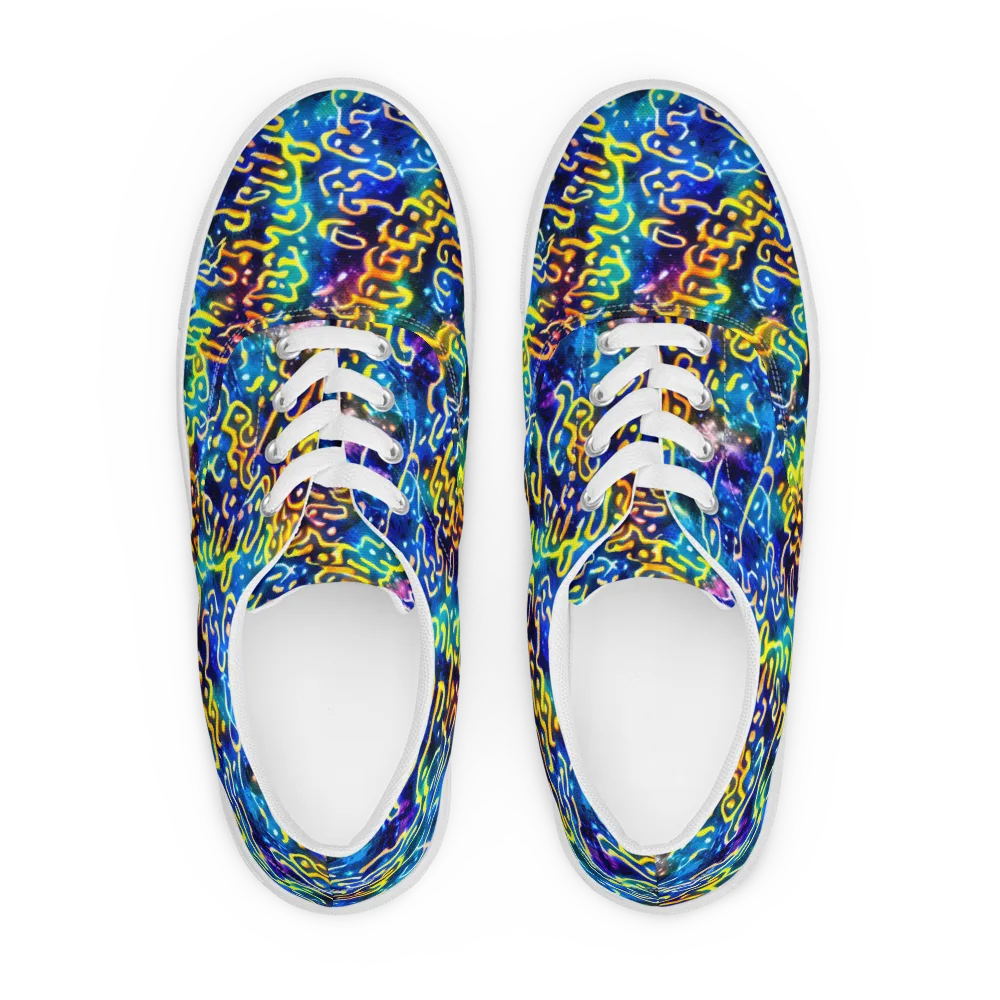 Astral Ampersand on Men's Lace-Up Canvas Shoes — Front