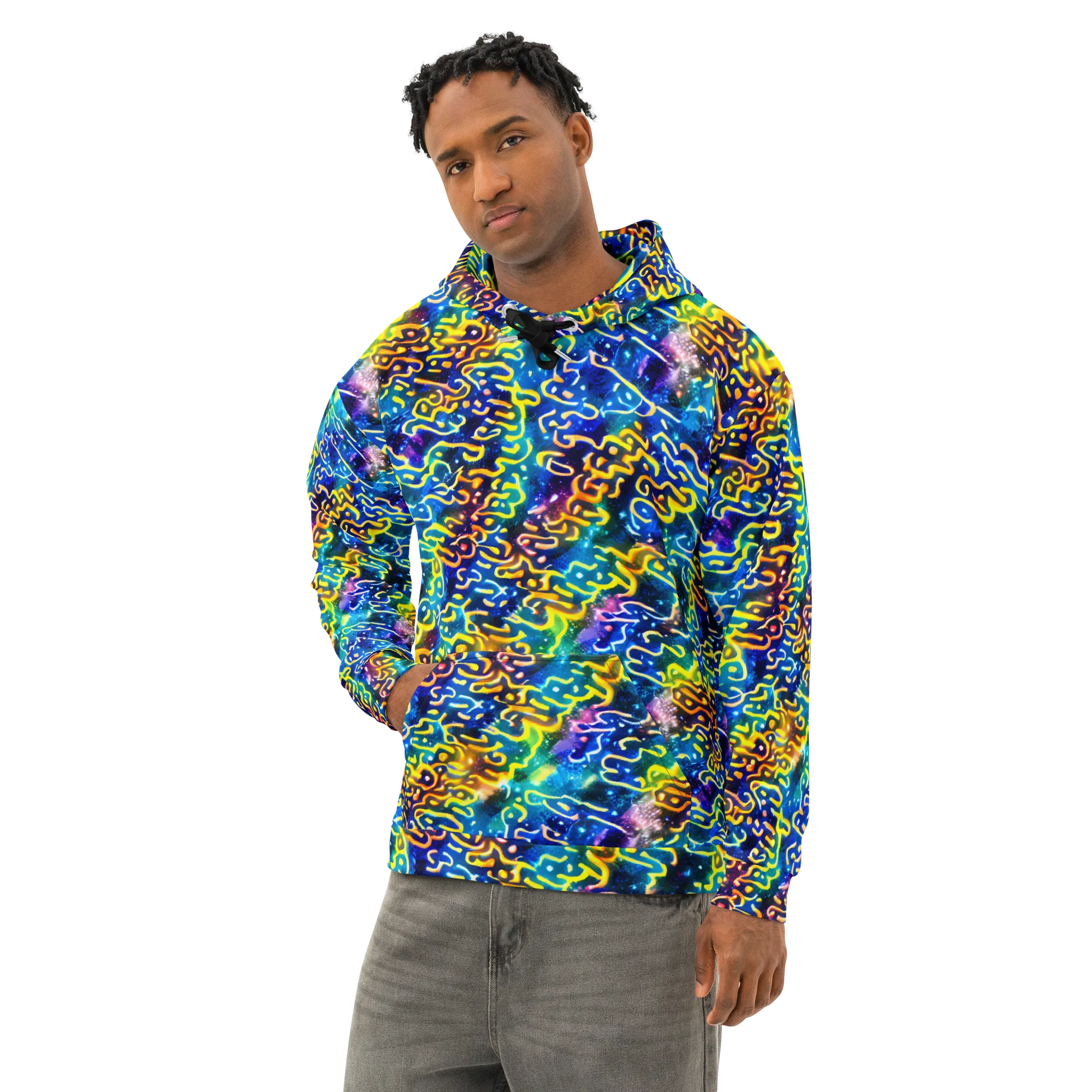 Astral Ampersand on Cotton Hoodie — Left Front