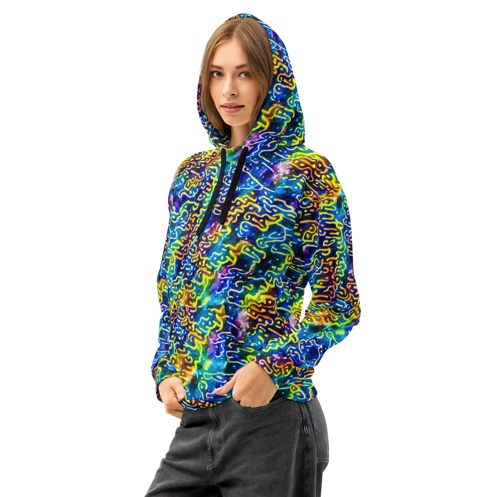 Astral Ampersand on Cotton Hoodie — Left Front