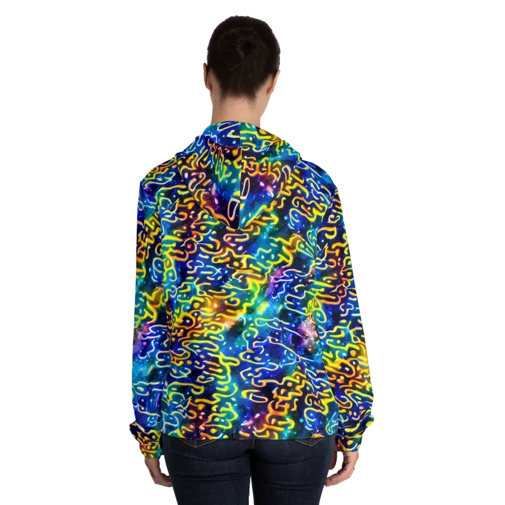 Astral Ampersand on Women's Full-Zip Hoodie — Back On Person