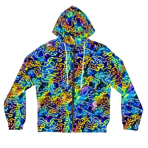 Astral Ampersand on a Women's Full-Zip Hoodie