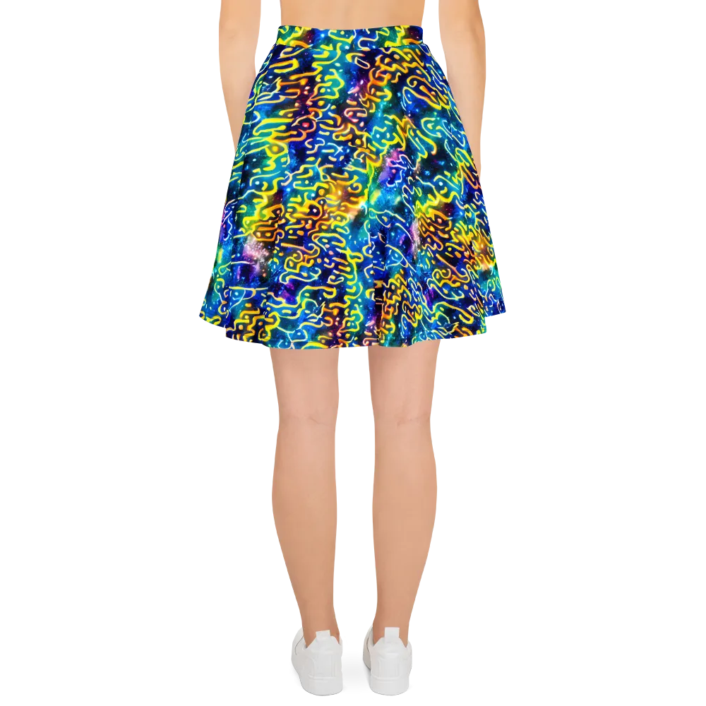 Astral Ampersand on Skater Skirt — Back