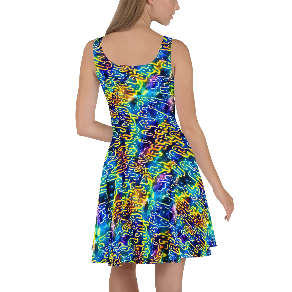 Astral Ampersand on Skater Dress — Back