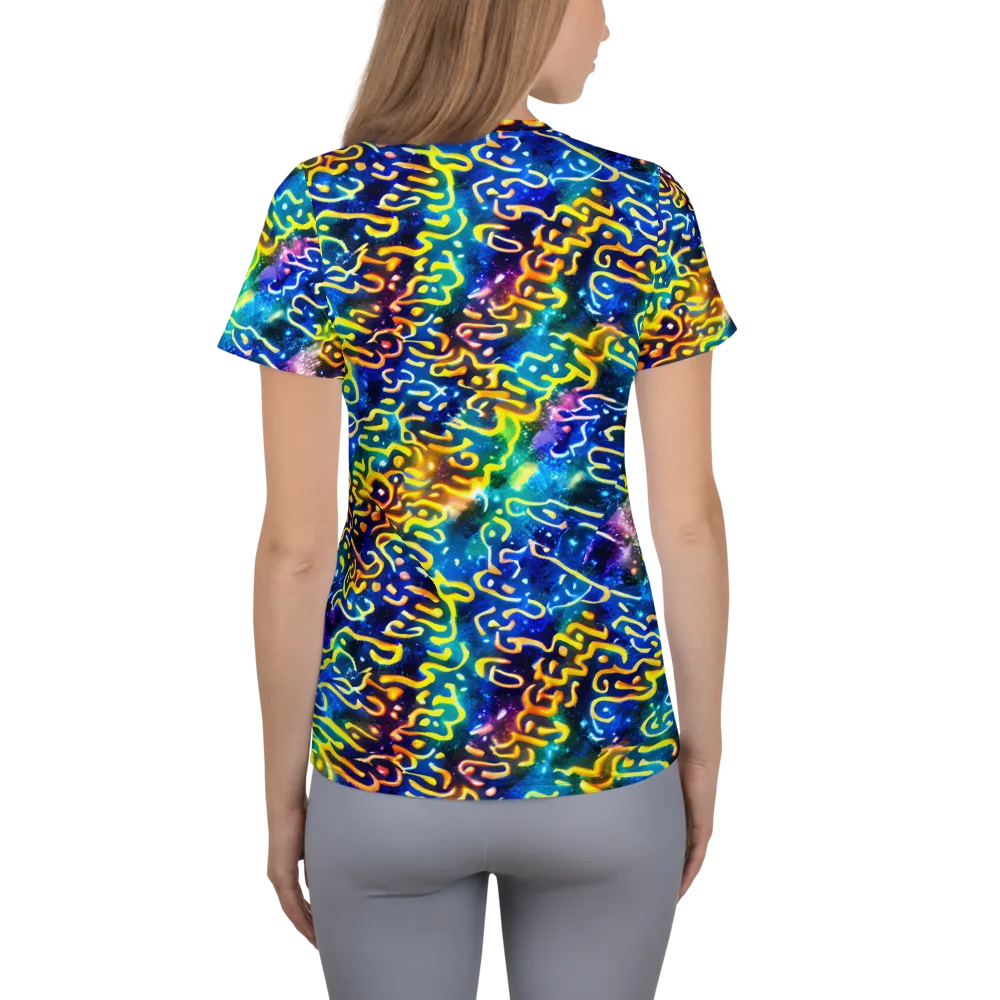 Astral Ampersand on Women's Athletic T-Shirt — Back