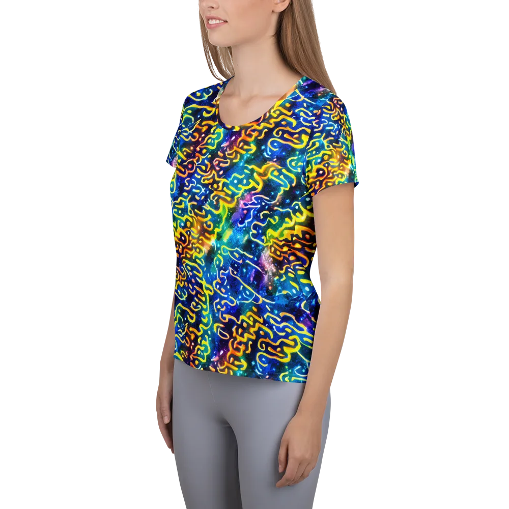 Astral Ampersand on Women's Athletic T-Shirt — Left