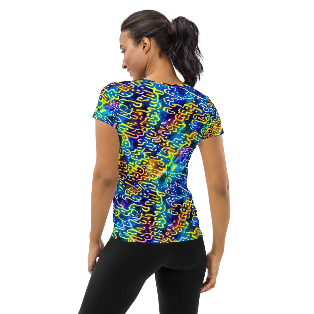 Astral Ampersand on Women's Athletic T-Shirt — Back