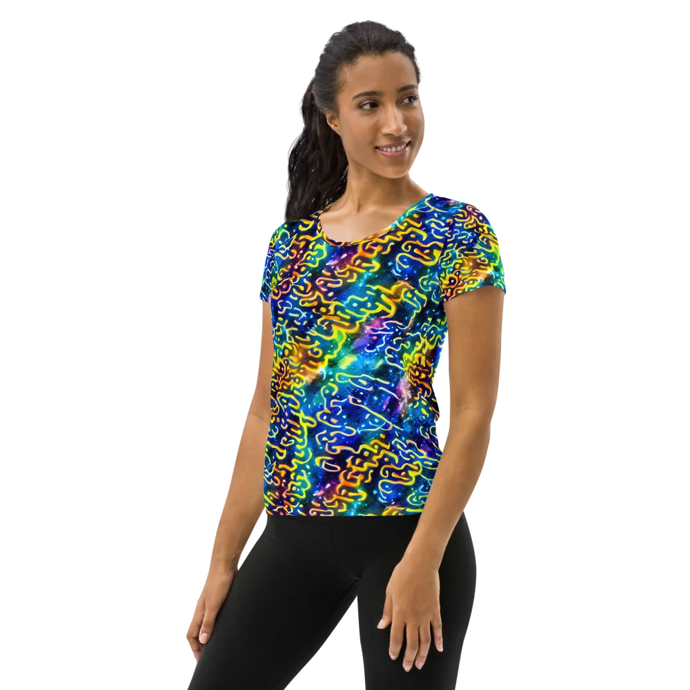 Astral Ampersand on Women's Athletic T-Shirt — Left