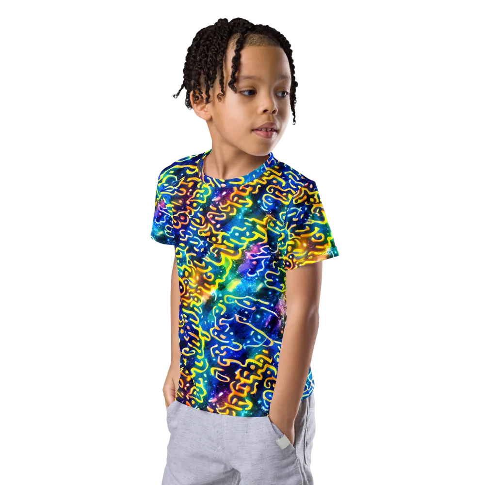 Astral Ampersand on Kids Crew Neck T-Shirt — Left Front