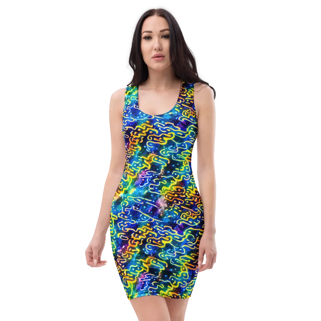 Astral Ampersand on Bodycon Dress — Front