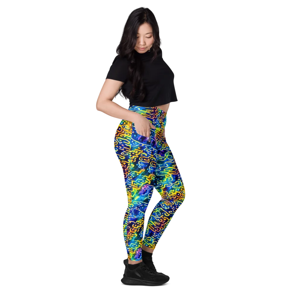 Astral Ampersand on Leggings with Pockets — Right