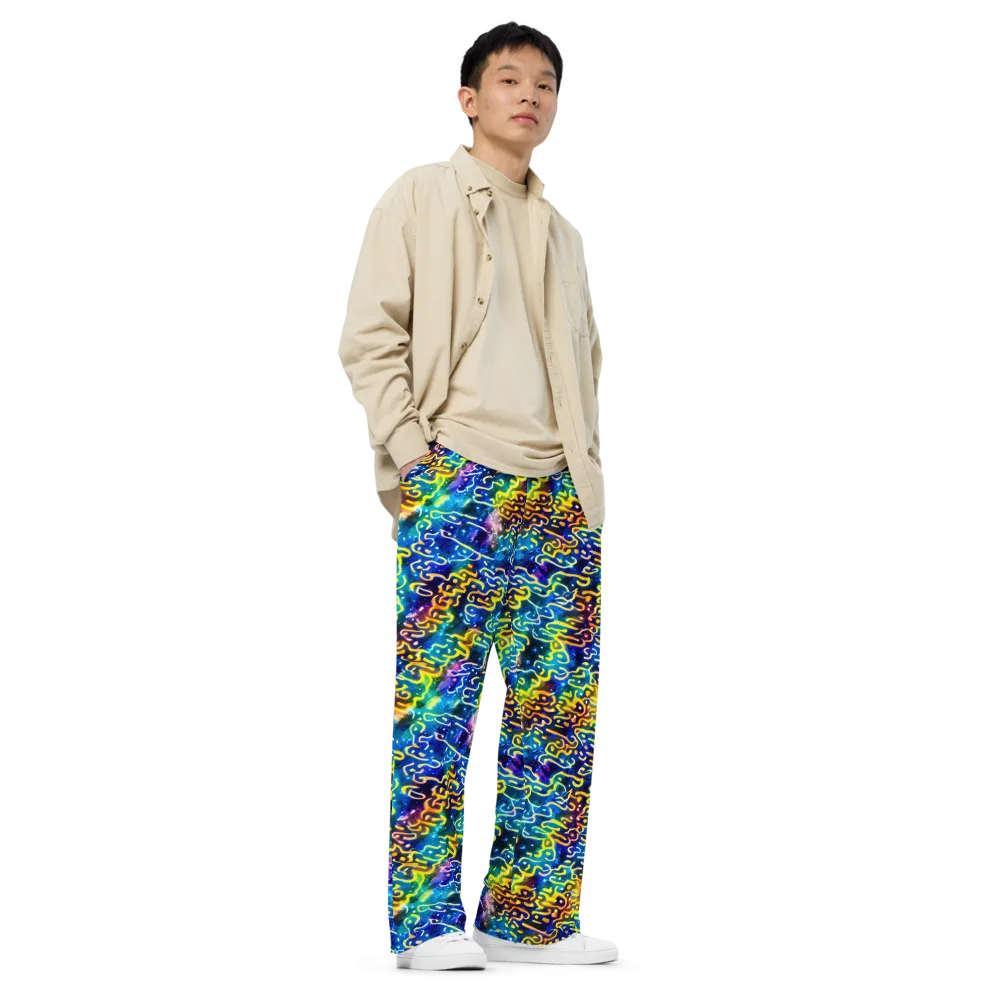 Astral Ampersand on Wide-Leg Pants — Right Front