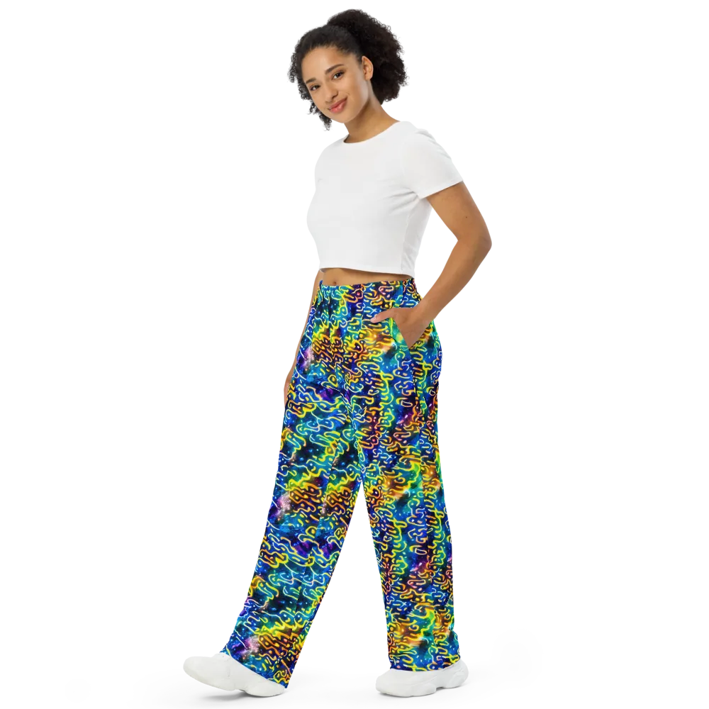Astral Ampersand on Wide-Leg Pants — Left Front