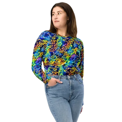 Astral Ampersand on a Long Sleeve Crop Top