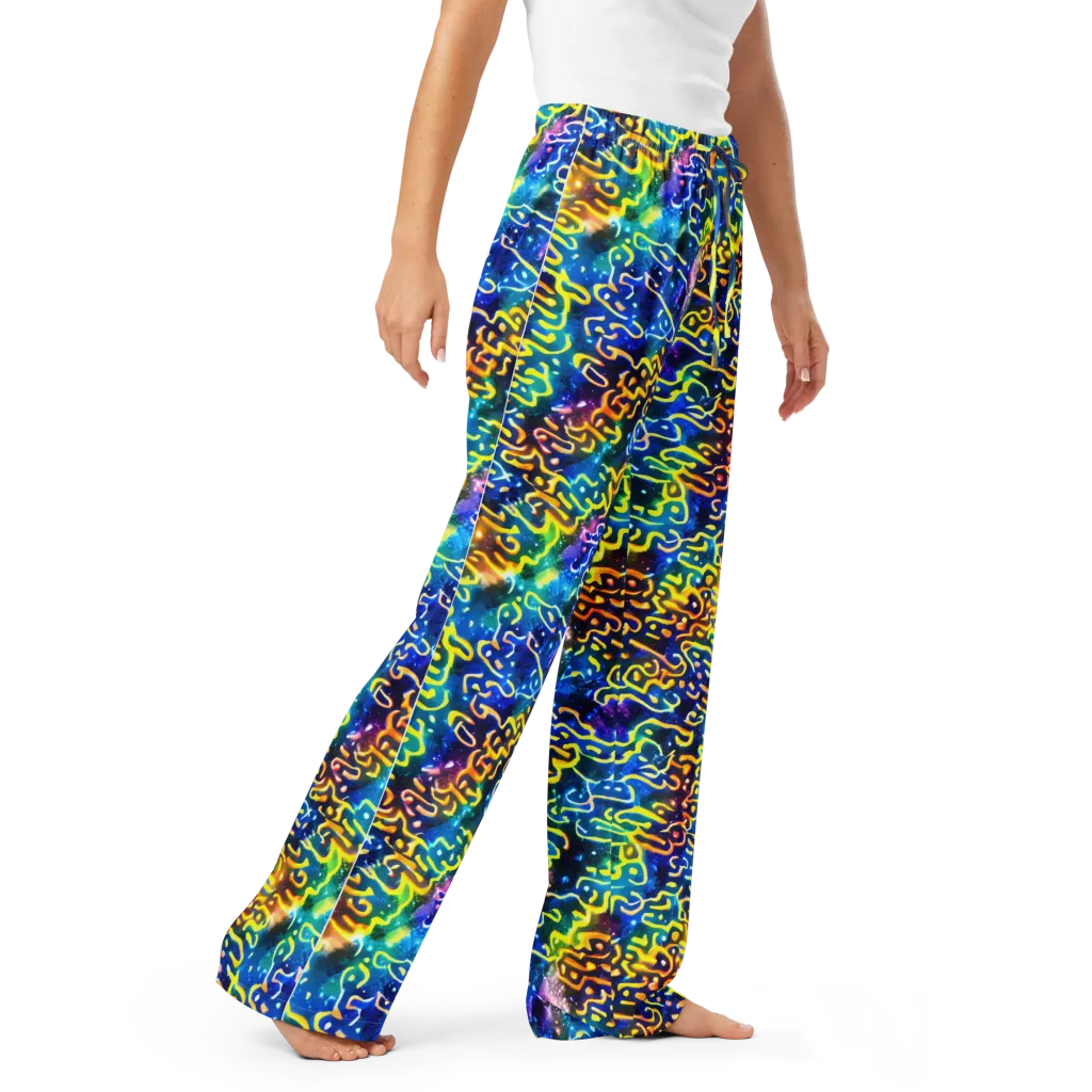 Astral Ampersand on Women's Pajama Pants — Right Front