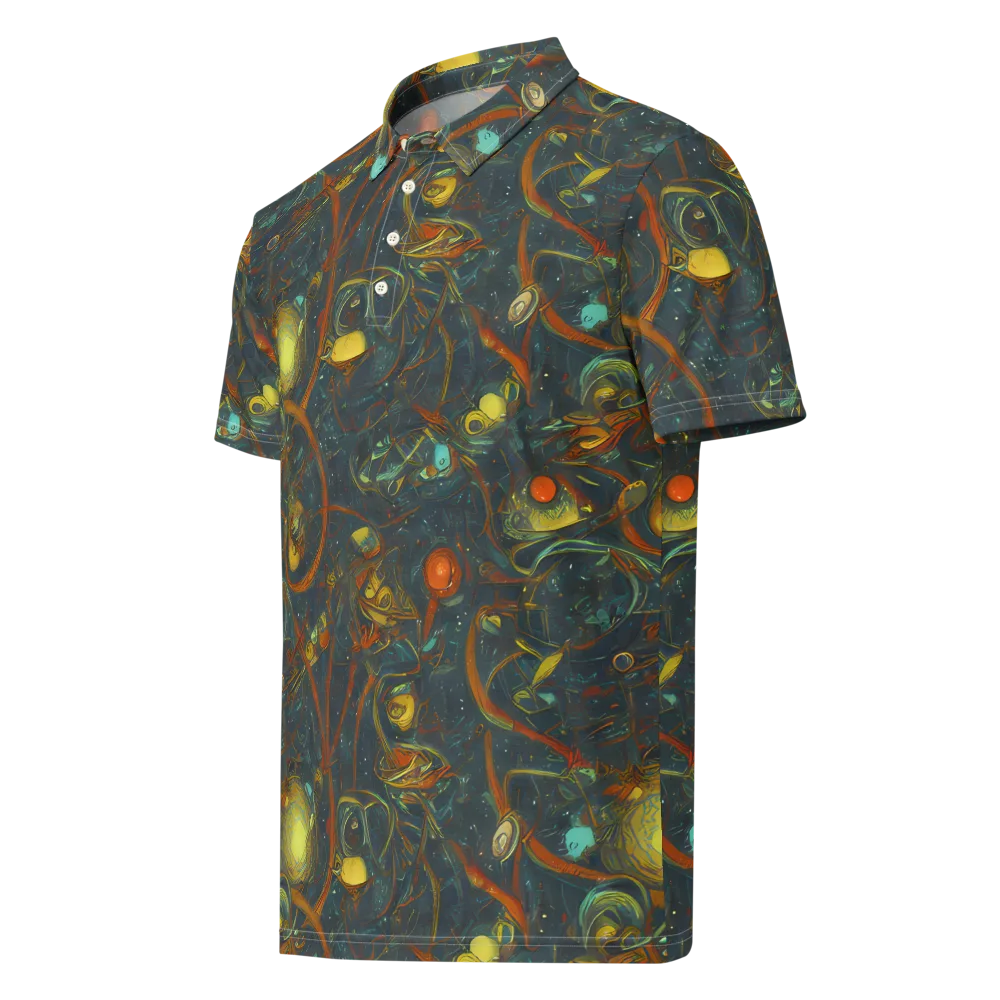 Deepwater Fire on Men's Slim Fit Polo Shirt — Left Front