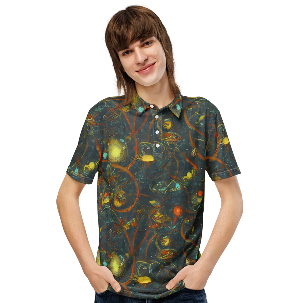 Deepwater Fire on Men's Slim Fit Polo Shirt — Front