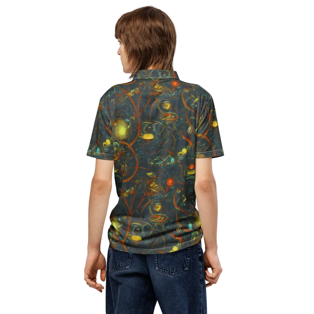 Deepwater Fire on Men's Slim Fit Polo Shirt — Back