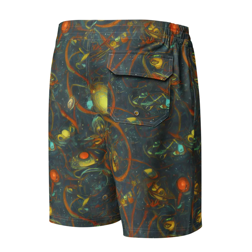 Deepwater Fire on Men's Board Shorts — Back