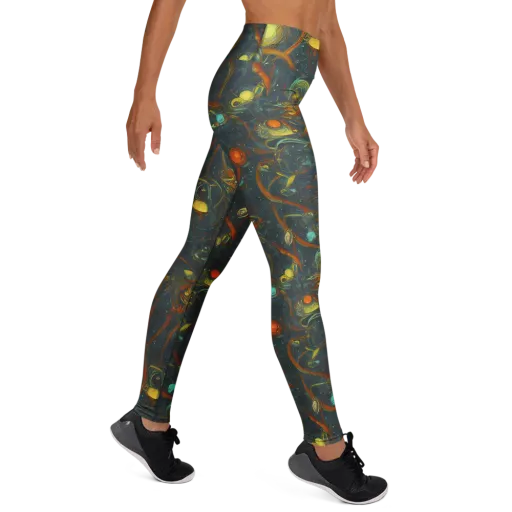 Deepwater Fire on a Yoga Leggings