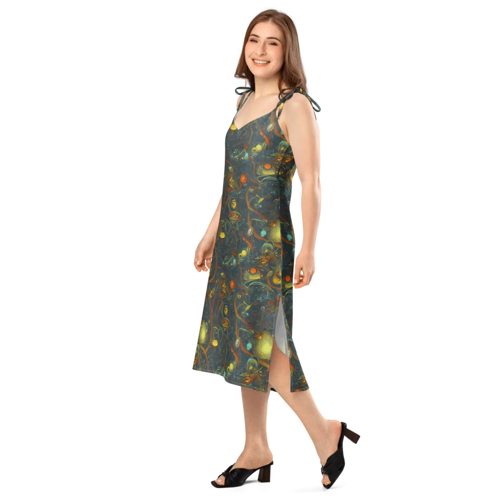 Deepwater Fire on Slip Dress — Left Front