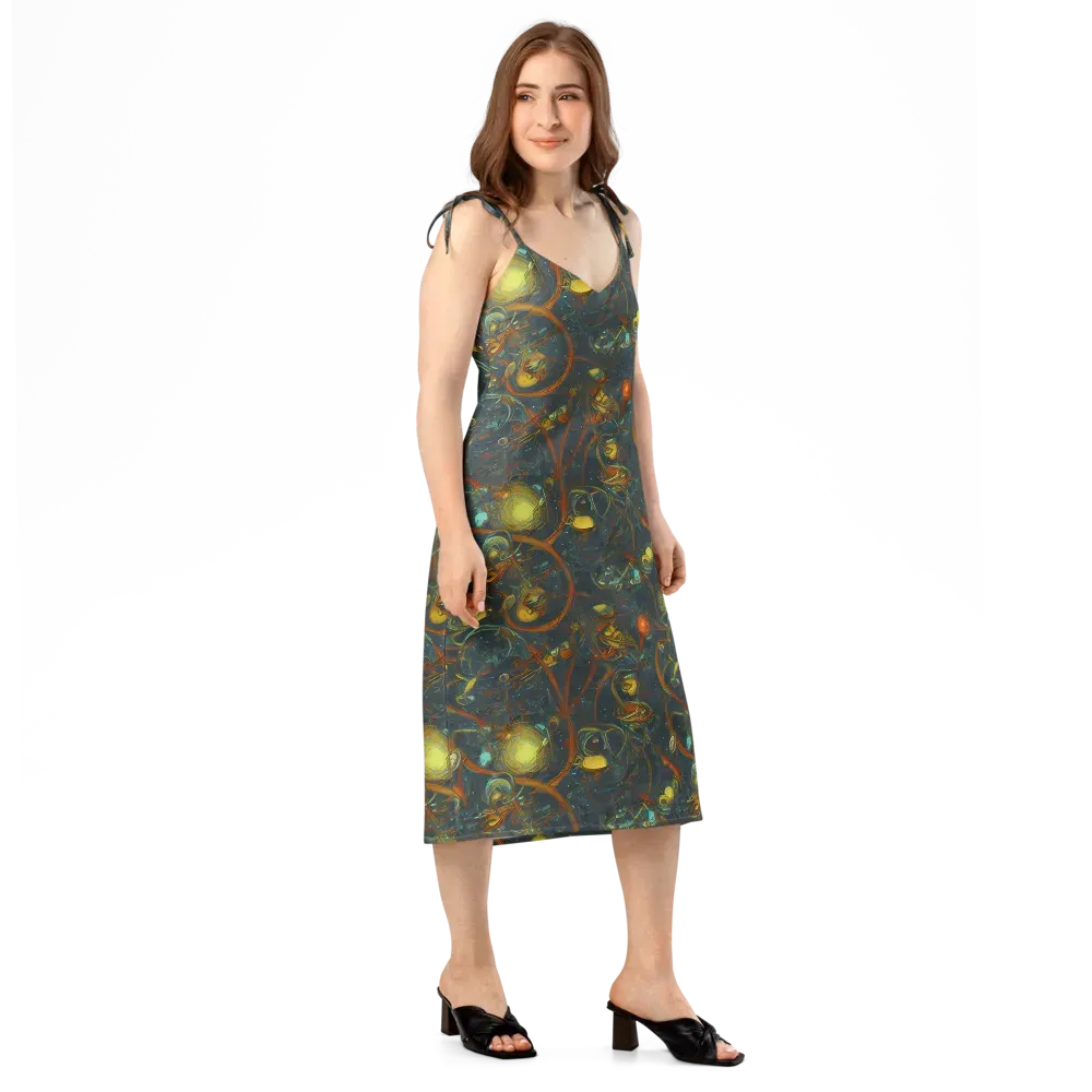 Deepwater Fire on Slip Dress — Right Front