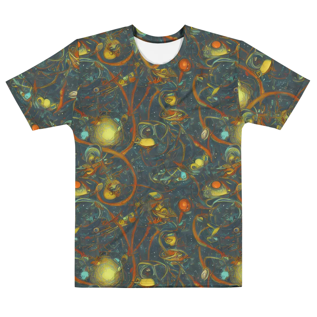 Deepwater Fire on Men's Cotton Crew Neck T-Shirt — Front