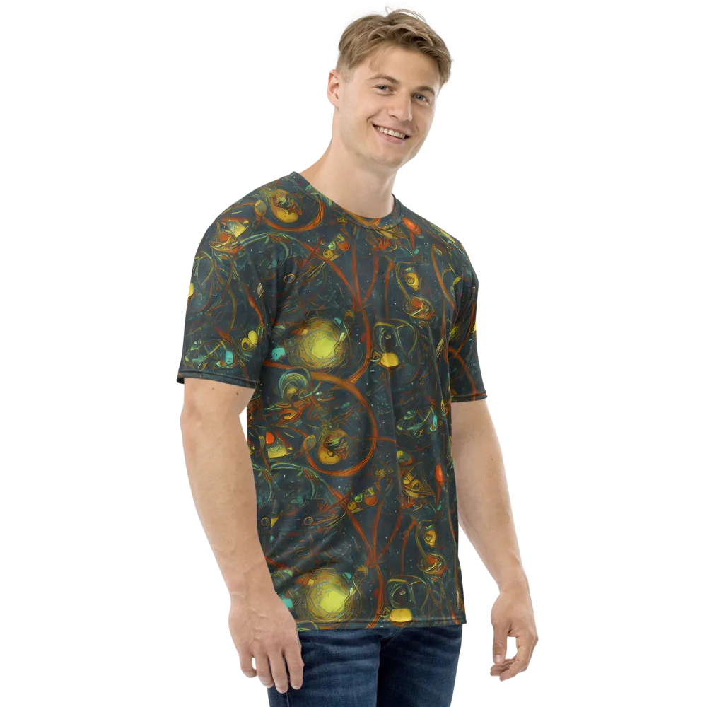 Deepwater Fire on Men's Crew Neck T-Shirt — Right