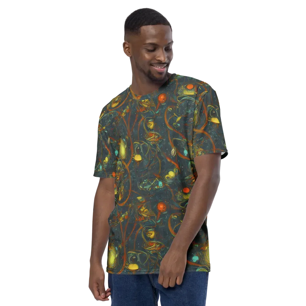 Deepwater Fire on Men's Crew Neck T-Shirt — Left