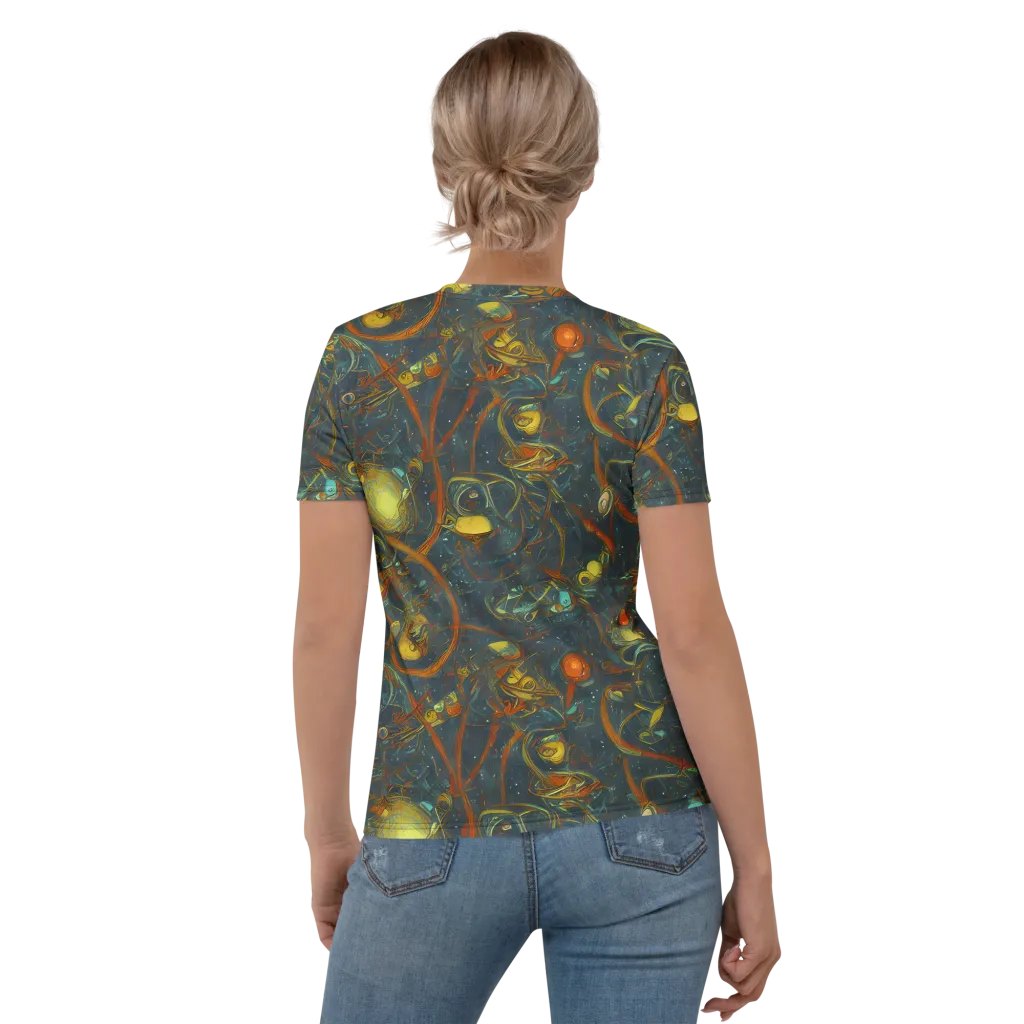 Deepwater Fire on Women's Crew Neck T-Shirt — Back