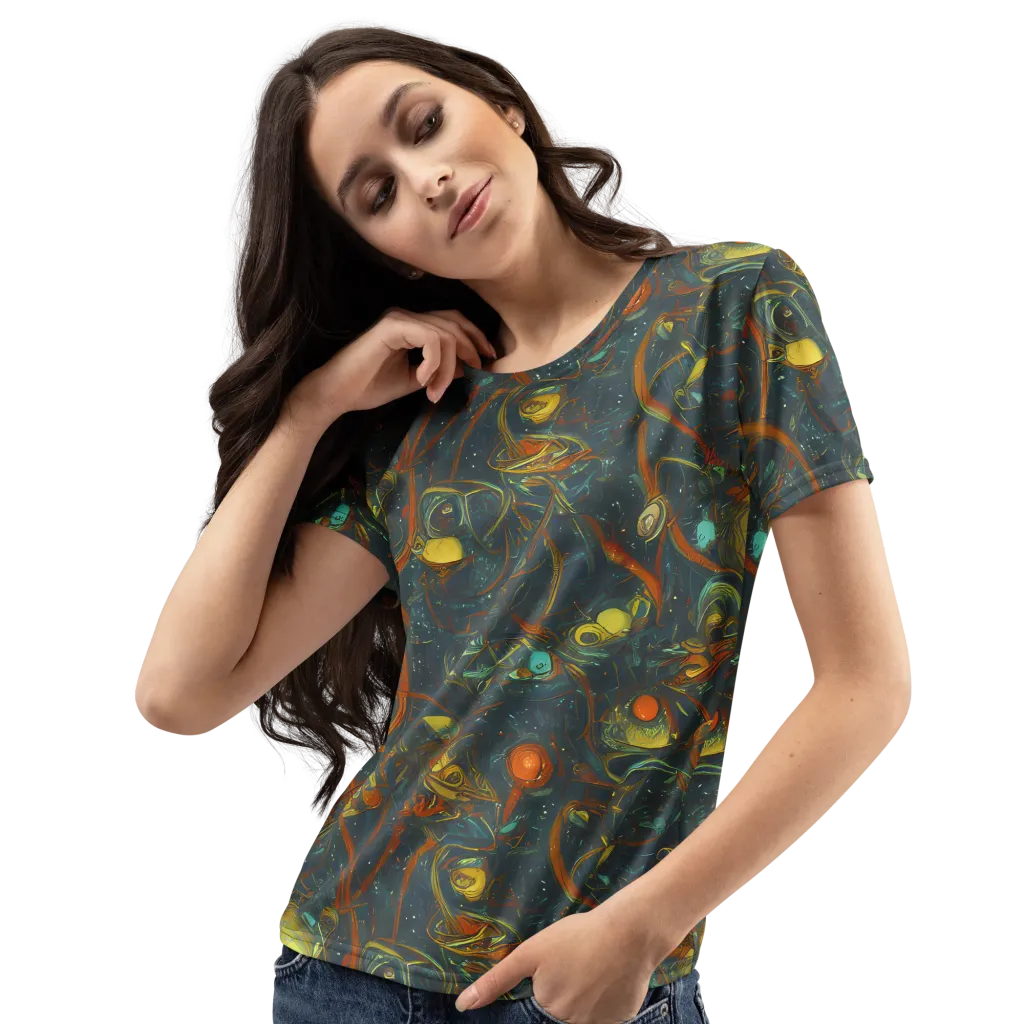 Deepwater Fire on Women's Crew Neck T-Shirt — Left Front