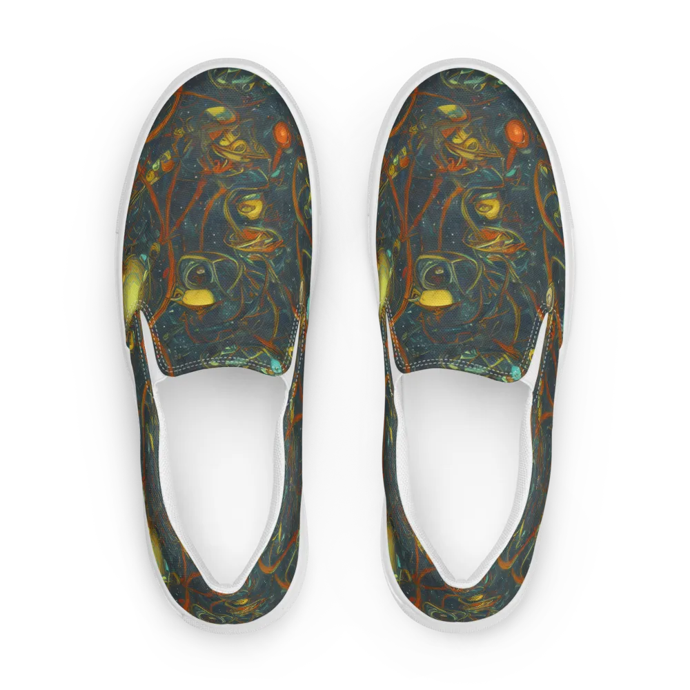 Deepwater Fire on Women's Slip-On Canvas Shoes — Front