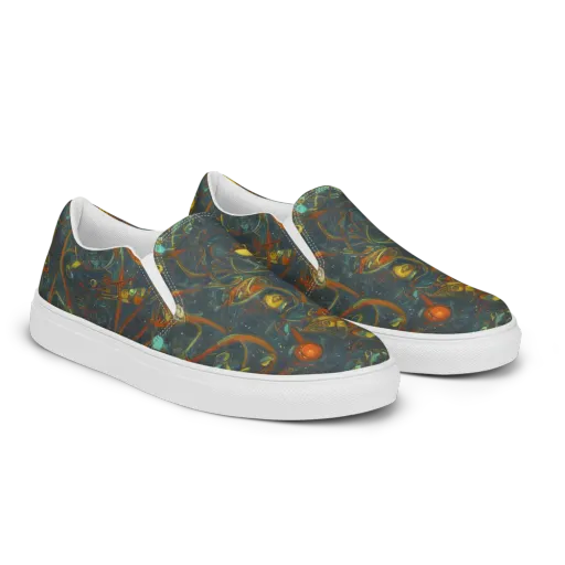 Deepwater Fire on a Women's Slip-On Canvas Shoes
