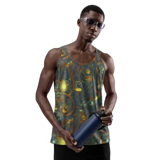 Deepwater Fire on a Men's Tank Top