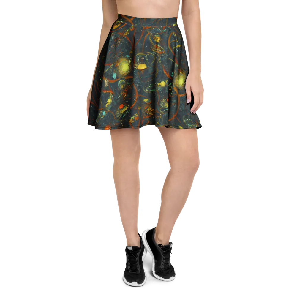 Deepwater Fire on Skater Skirt — Front