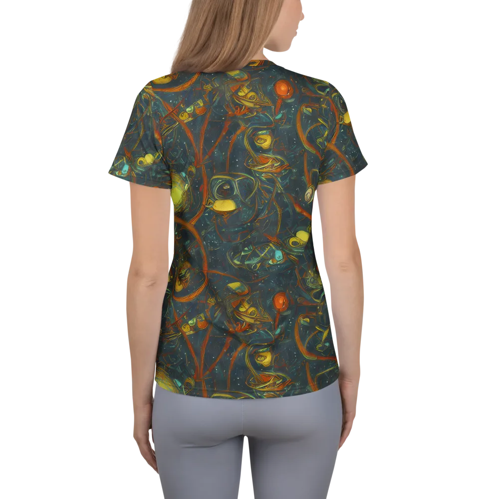 Deepwater Fire on Women's Athletic T-Shirt — Back