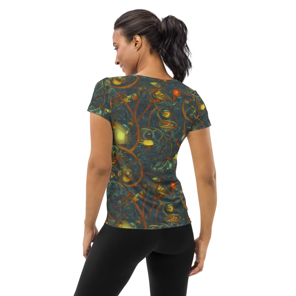 Deepwater Fire on Women's Athletic T-Shirt — Back