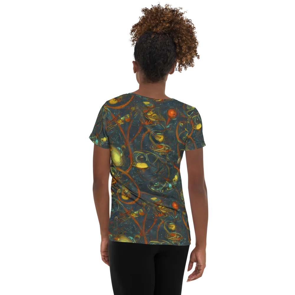 Deepwater Fire on Women's Athletic T-Shirt — Back