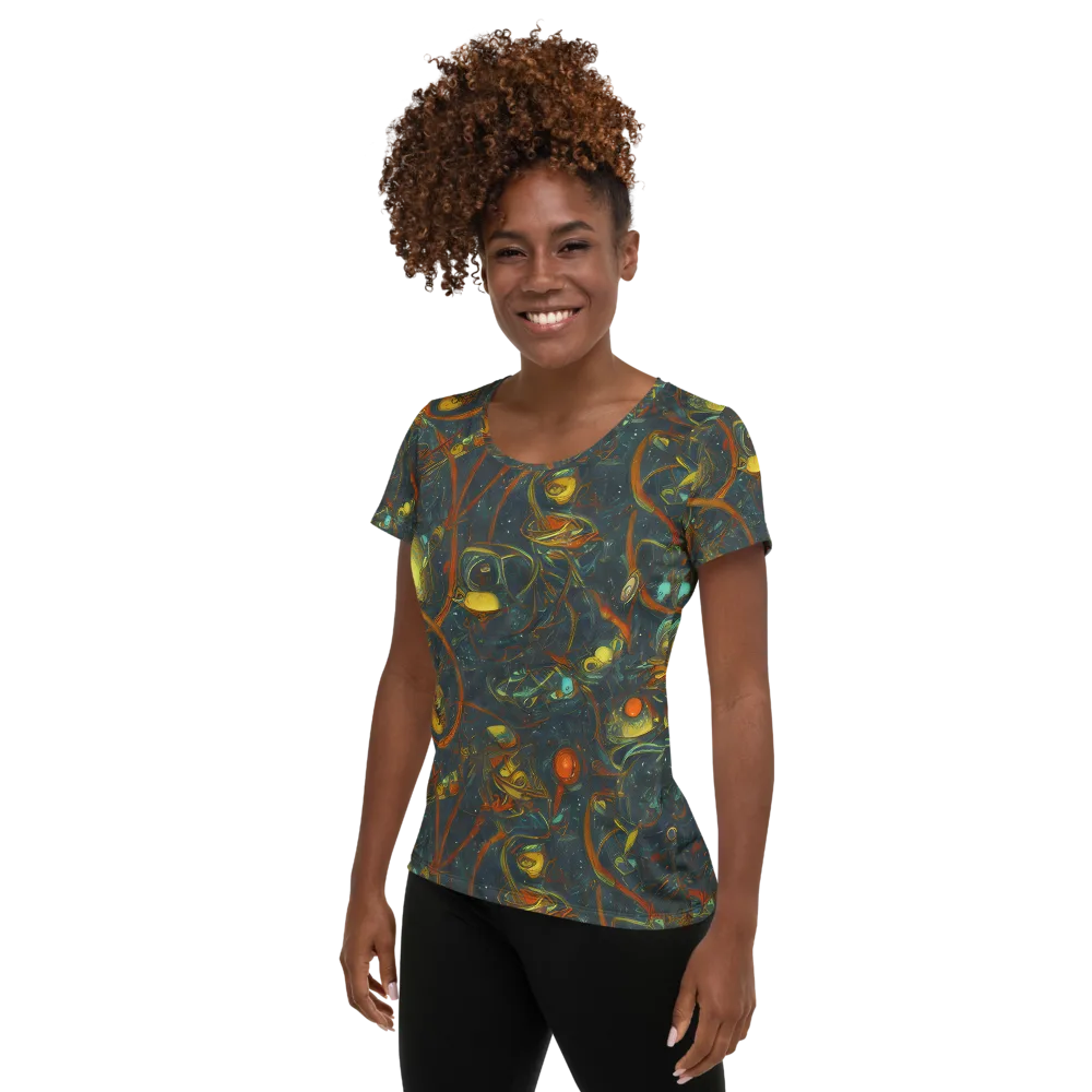 Deepwater Fire on Women's Athletic T-Shirt — Left