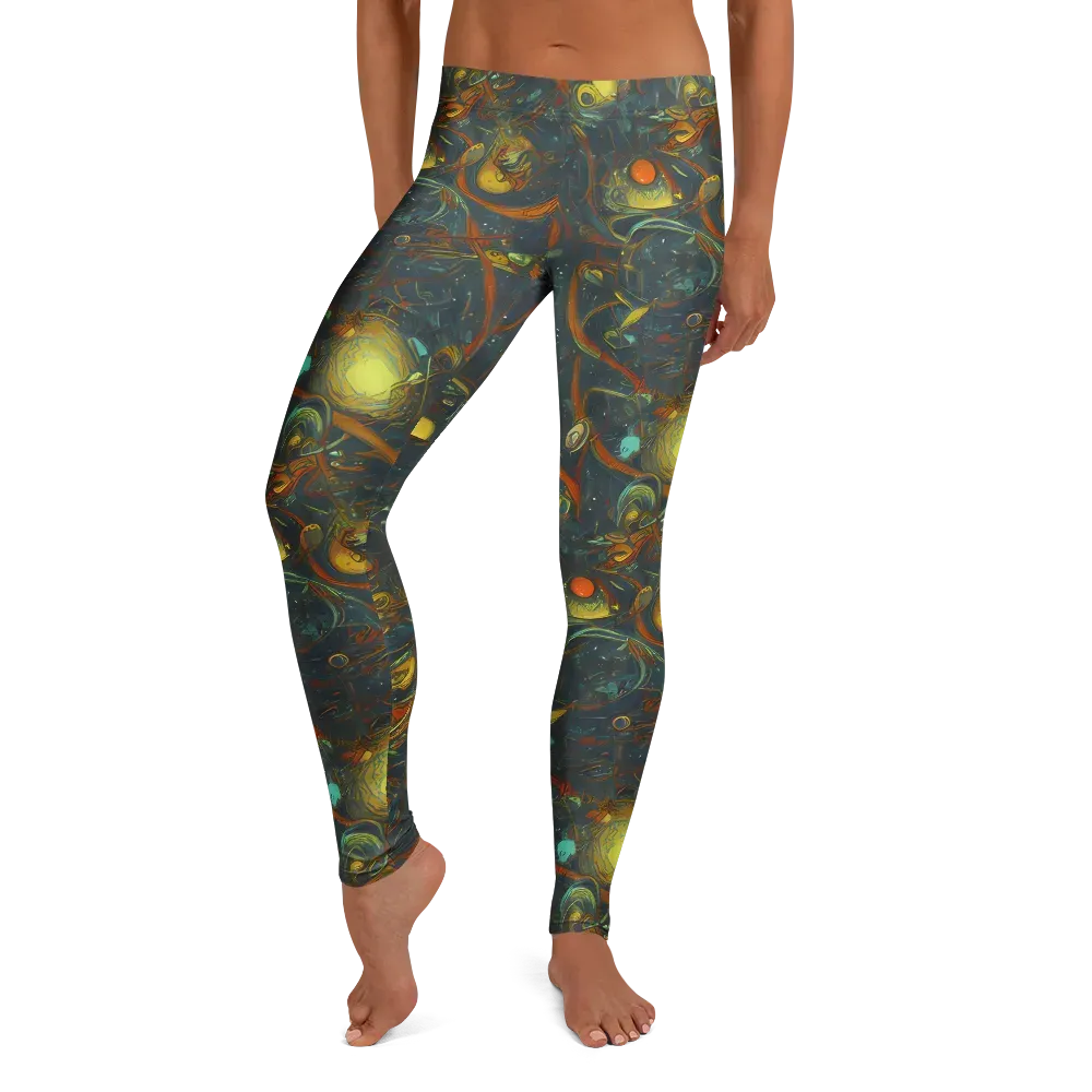 Deepwater Fire on Leggings — Front