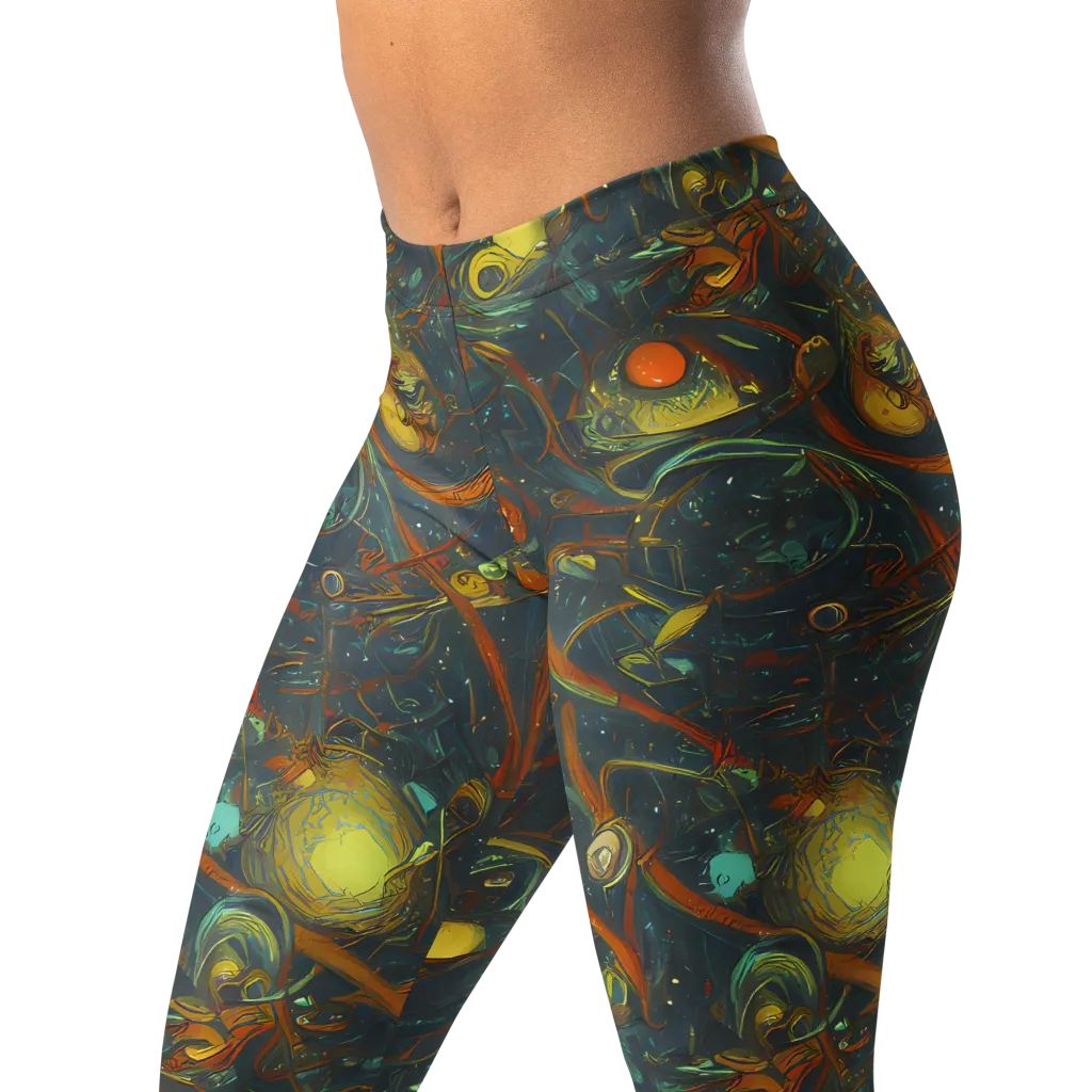 Deepwater Fire on Leggings — Left Front