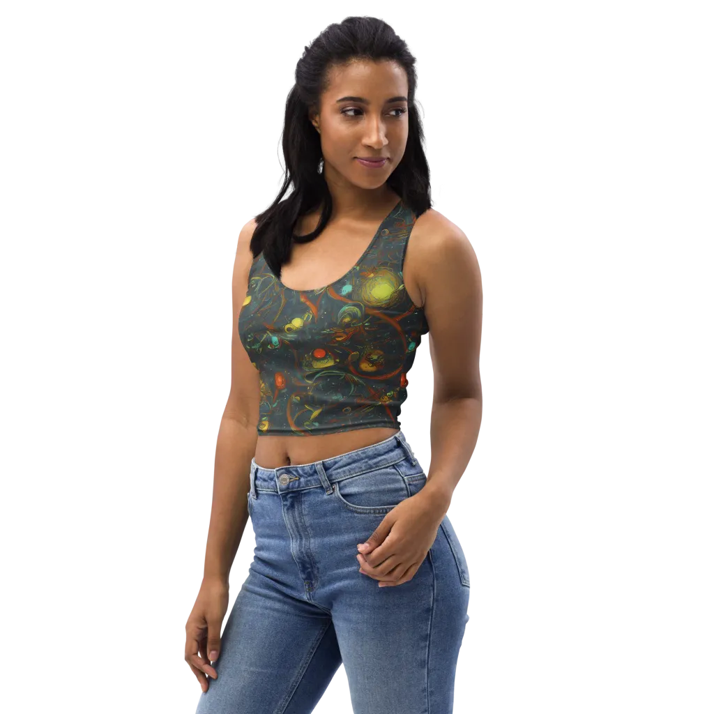 Deepwater Fire on Crop Top — Left Front
