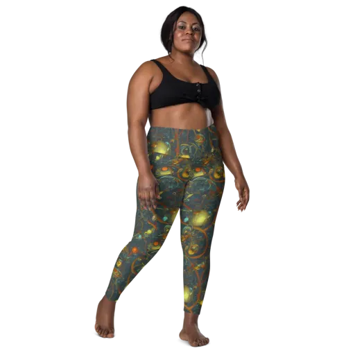 Deepwater Fire on a Leggings with Pockets